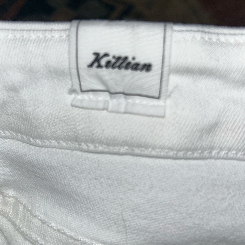 Frank & Eileen Killian White Crop Flare Raw Hem High Rise Stretch sz 26 - Picture 10 of 10
